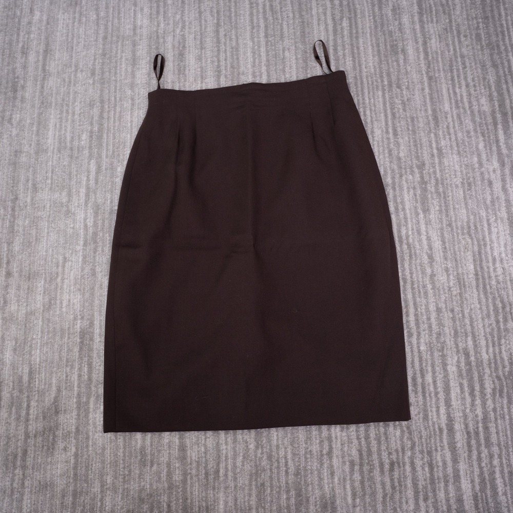 Liz Claiborne Pencil Skirt Womens 6P Brown Wool Classics Petite Professional